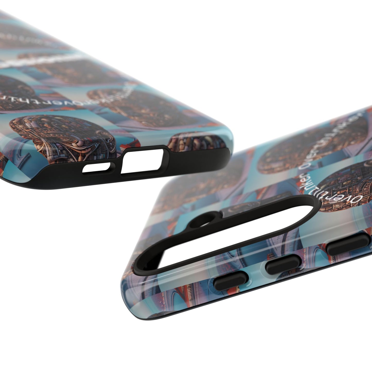 Professional Overthinker Phone Case, Cool Phone Cover, Tough Case for Gifts, Skull Design, Unique Phone Accessory, Fun Tech Gear