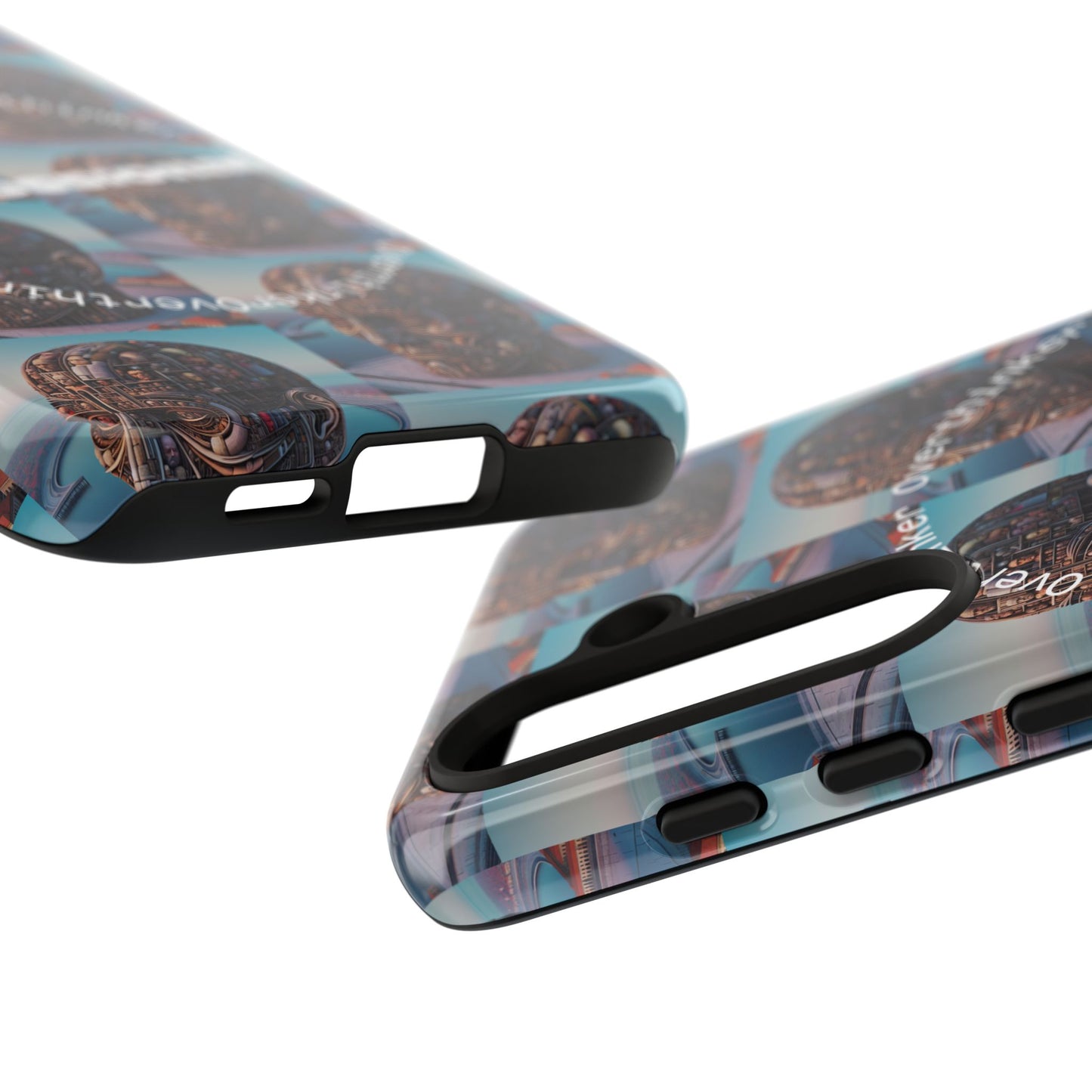 Professional Overthinker Phone Case, Cool Phone Cover, Tough Case for Gifts, Skull Design, Unique Phone Accessory, Fun Tech Gear