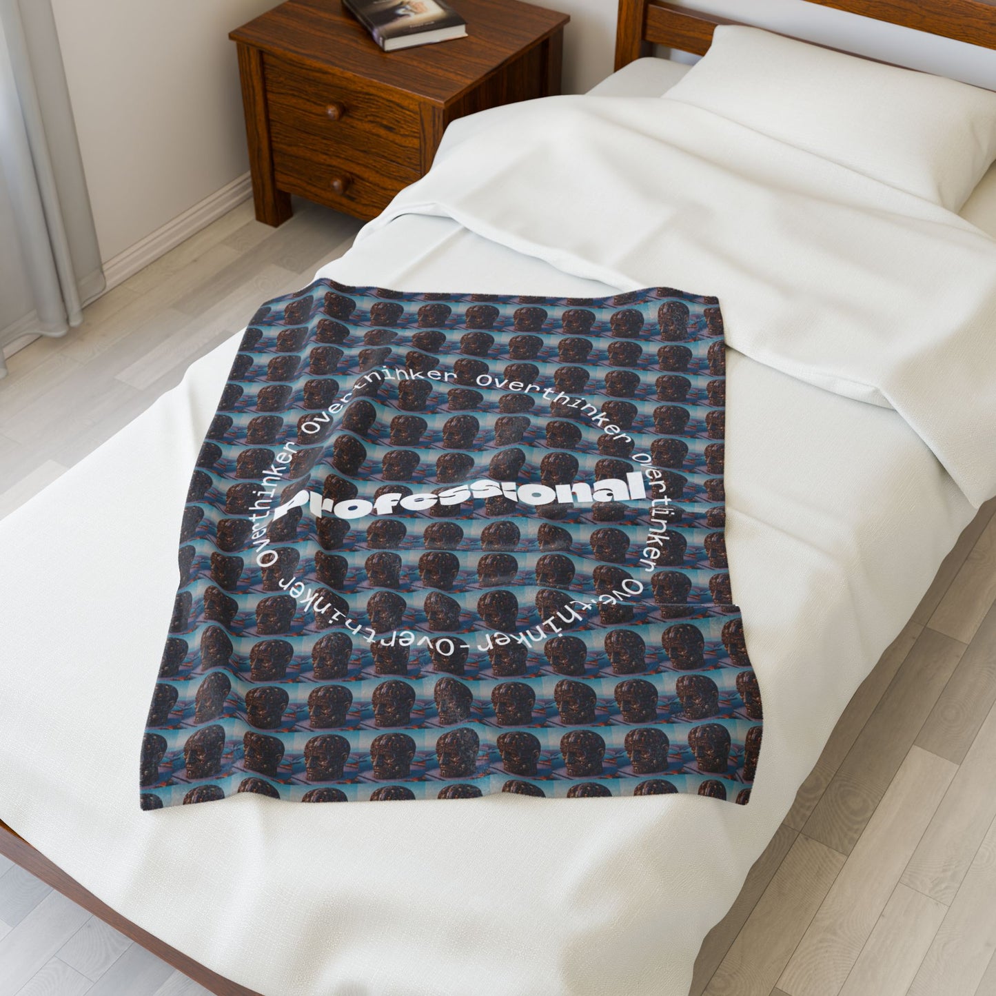 Professional Overthinker Velveteen Plush Blanket | Cozy Throw for Relaxation