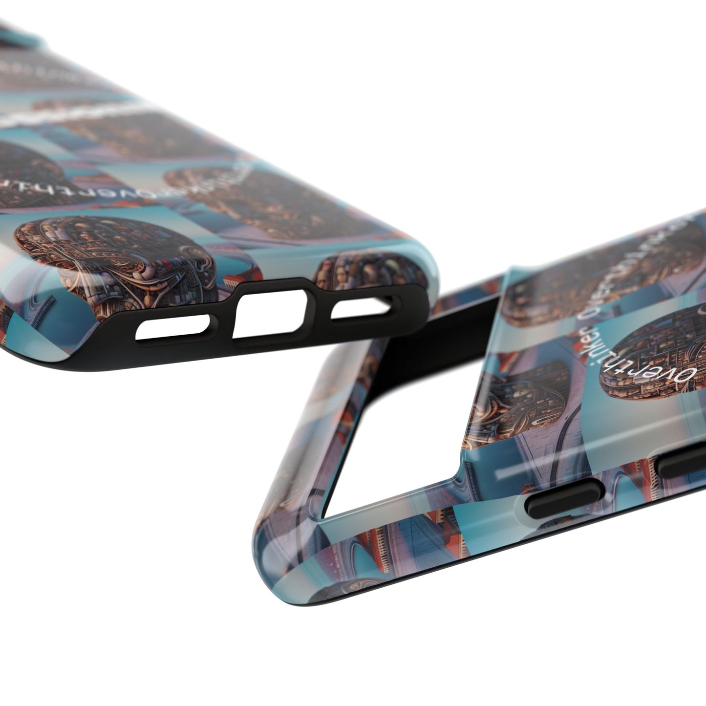 Professional Overthinker Phone Case, Cool Phone Cover, Tough Case for Gifts, Skull Design, Unique Phone Accessory, Fun Tech Gear