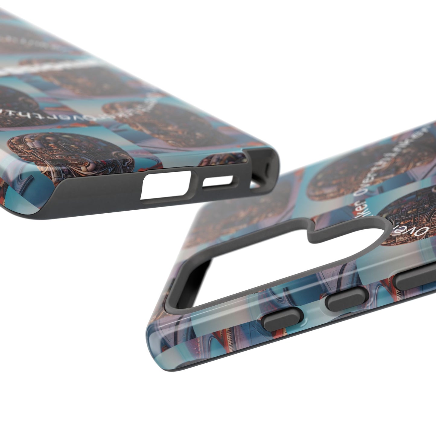 Professional Overthinker Phone Case, Cool Phone Cover, Tough Case for Gifts, Skull Design, Unique Phone Accessory, Fun Tech Gear