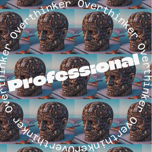 Professional Overthinker Matte Vertical Posters, Wall Art, Gift, Home Office Decor, Unique Artwork