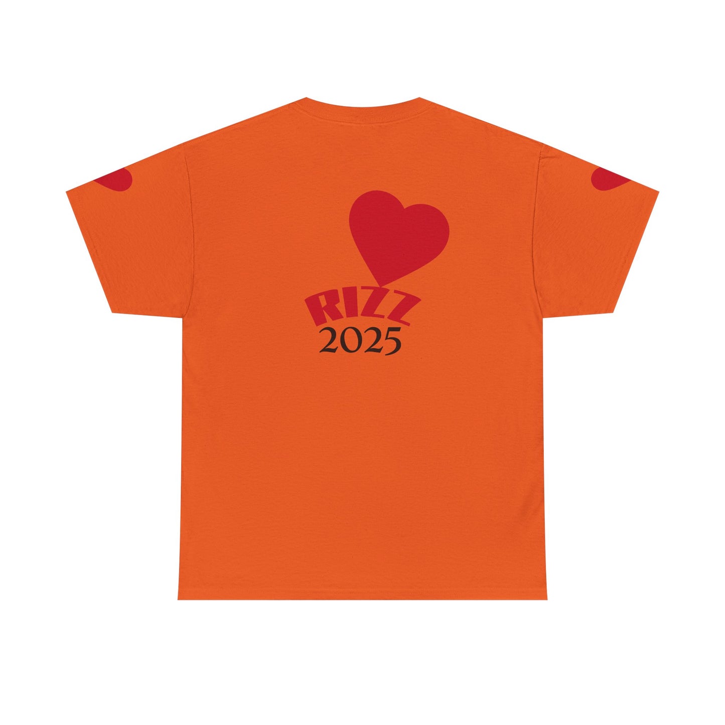 Unisex Heavy Cotton Tee with Heart Design - Rizz University Graphic Shirt, Casual Wear, Gifts for Students,