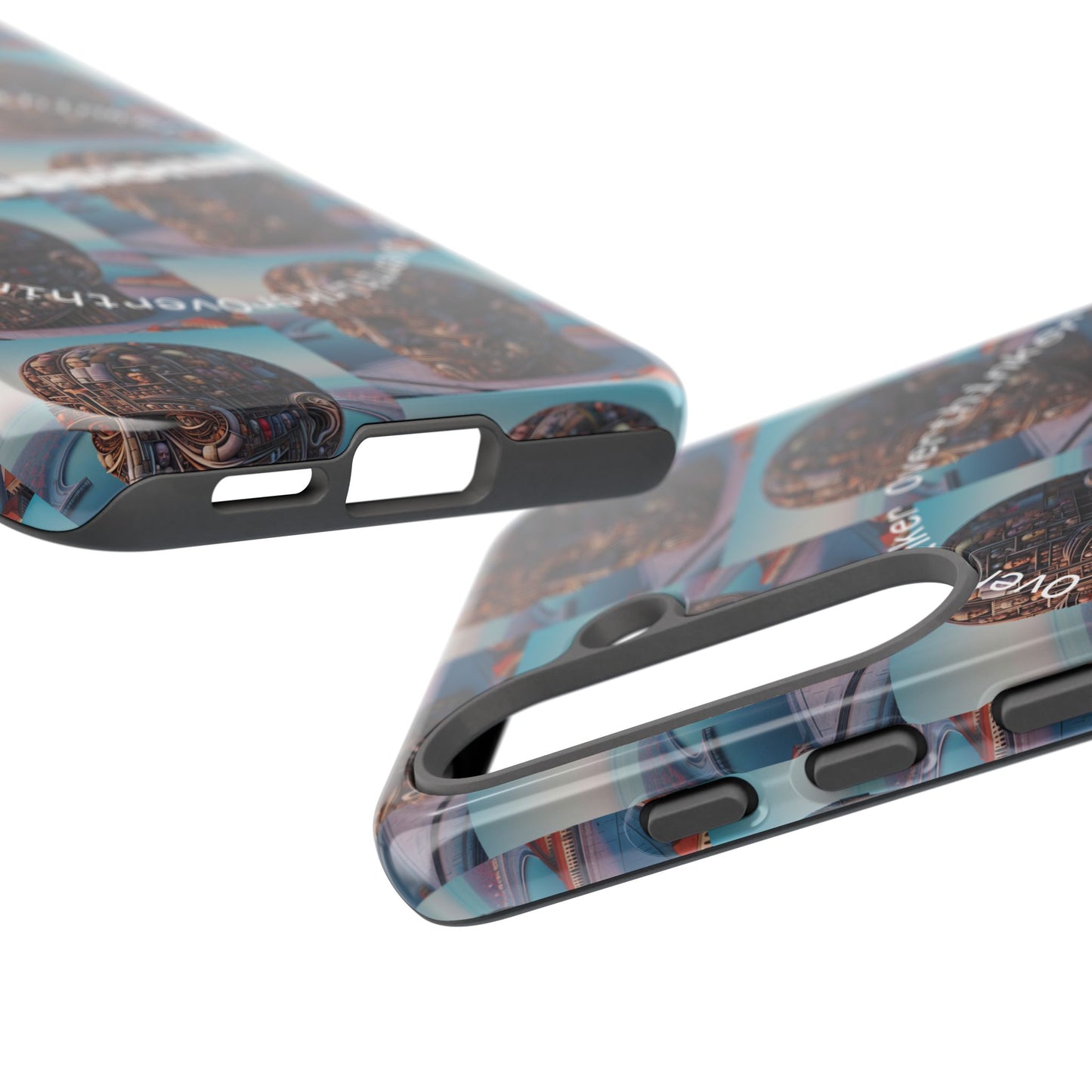 Professional Overthinker Phone Case, Cool Phone Cover, Tough Case for Gifts, Skull Design, Unique Phone Accessory, Fun Tech Gear