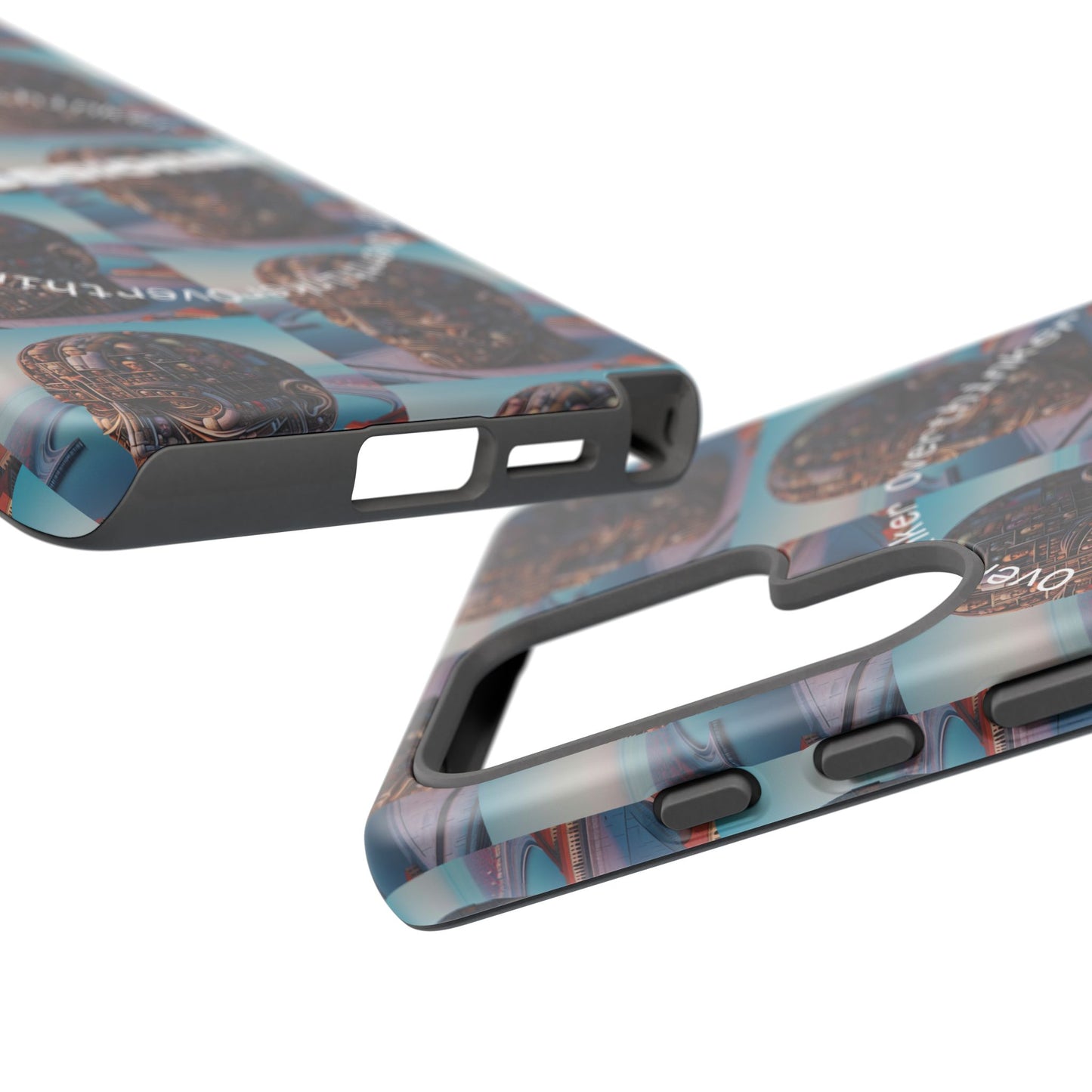 Professional Overthinker Phone Case, Cool Phone Cover, Tough Case for Gifts, Skull Design, Unique Phone Accessory, Fun Tech Gear