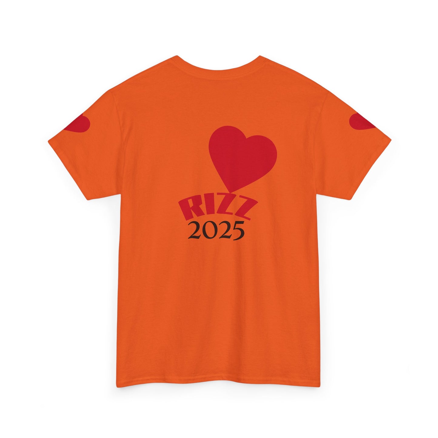 Unisex Heavy Cotton Tee with Heart Design - Rizz University Graphic Shirt, Casual Wear, Gifts for Students,