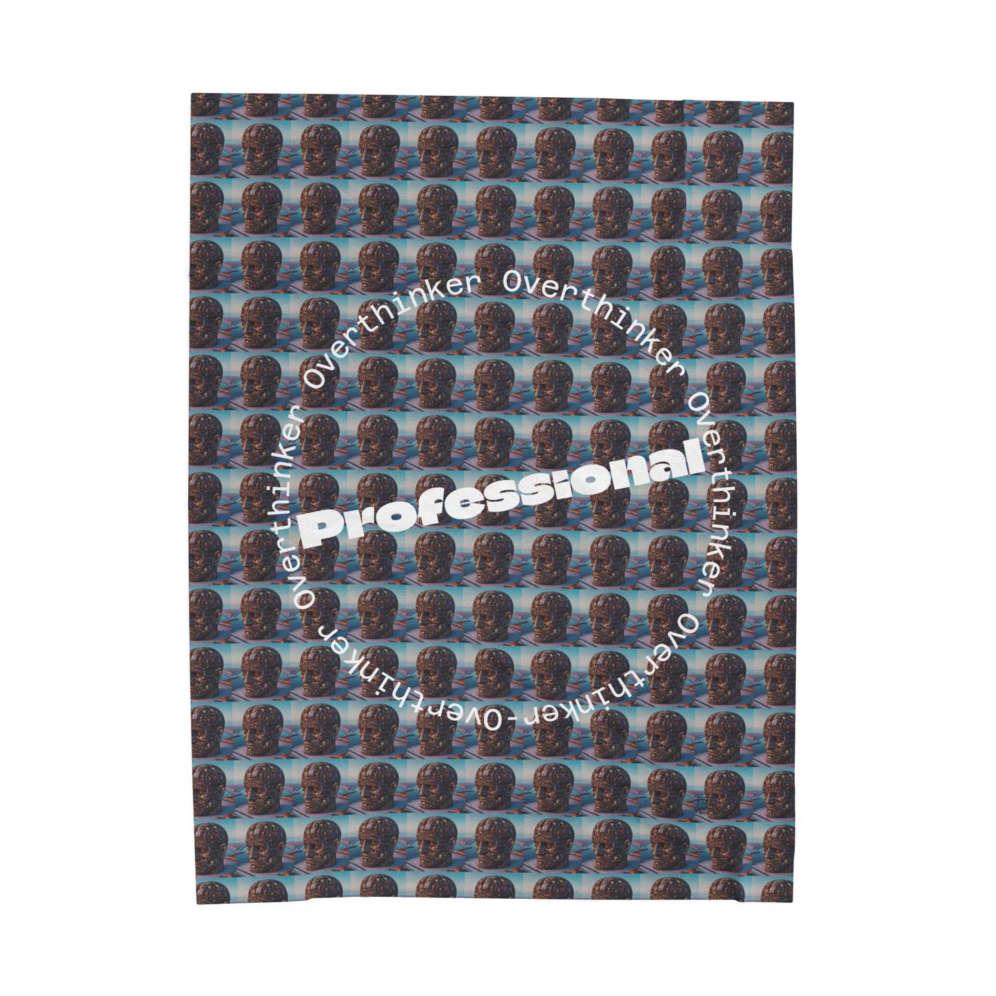 Professional Overthinker Velveteen Plush Blanket | Cozy Throw for Relaxation